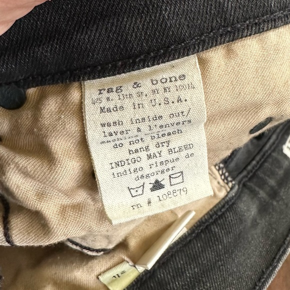 RAG & BONE Black Skinny Jeans in Rock - Picture 8 of 10